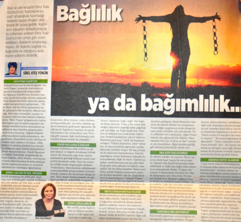 kadınlararası.com akşam gazetesinde